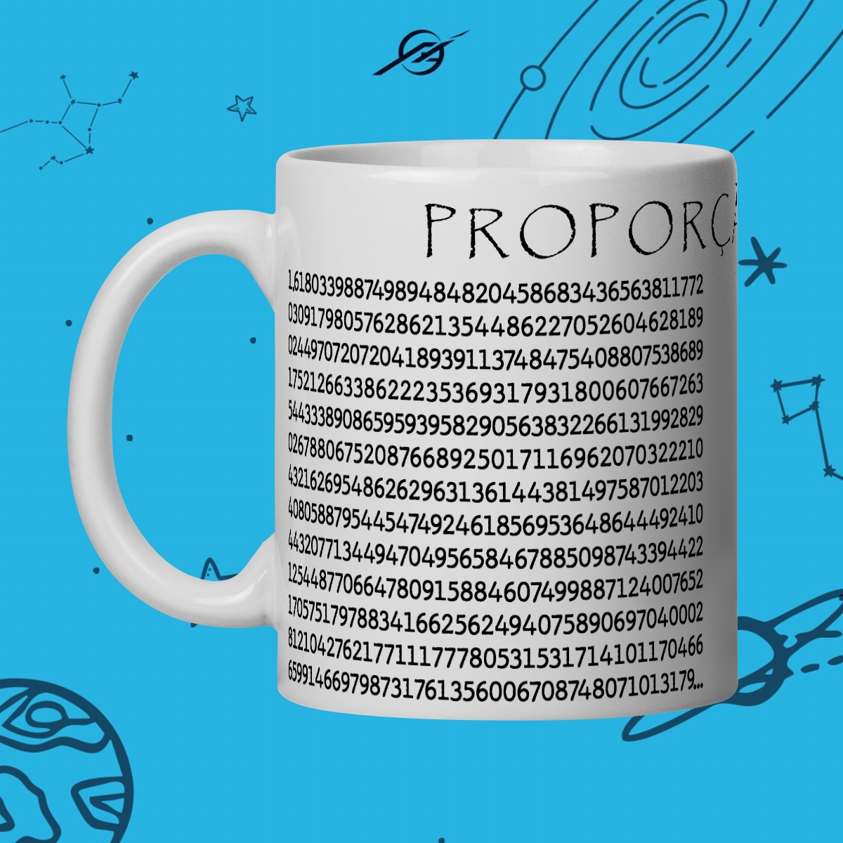 Nome do produto: Caneca Proporção Áurea