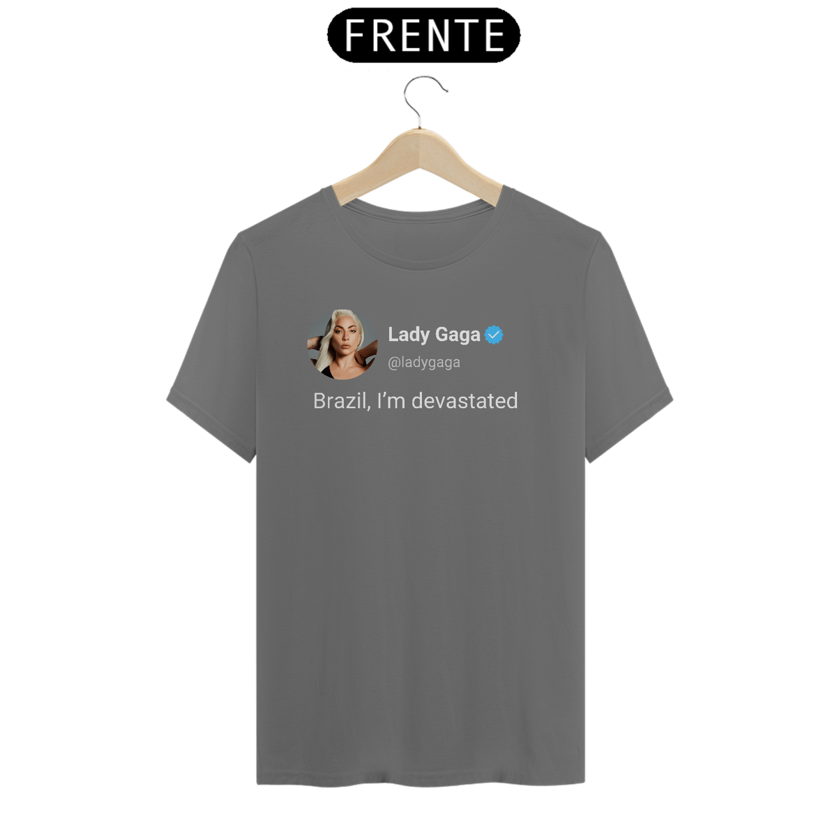 Nome do produto: Camiseta Estonada Lady Gaga Devastated