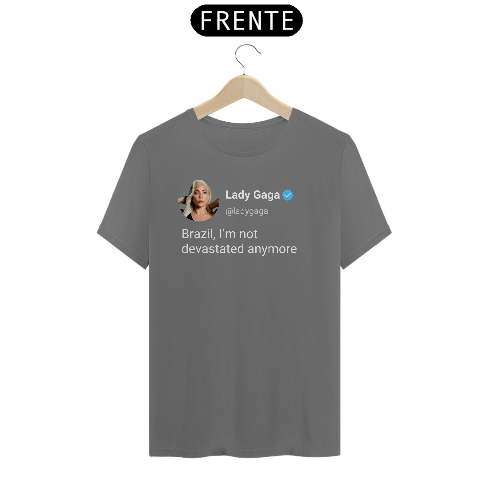 Camiseta Estonada Lady Gaga Not Devastated Anymore