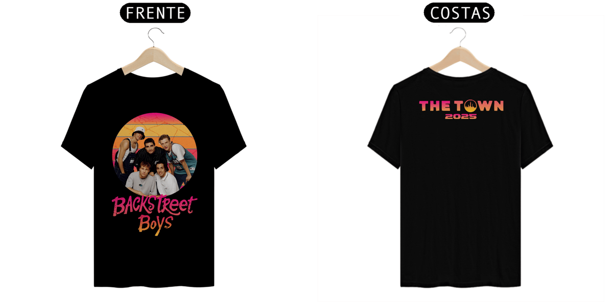 Nome do produto: Camiseta Backstreet Boys Sunset The Town Frente e Costas