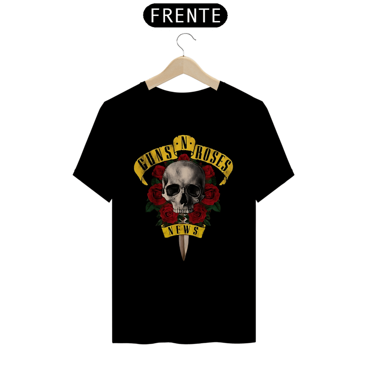 Nome do produto: Camiseta GunsNroses News