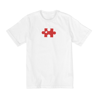 Nome do produto Camiseta infanto juvenil quebra cabeça vermelho