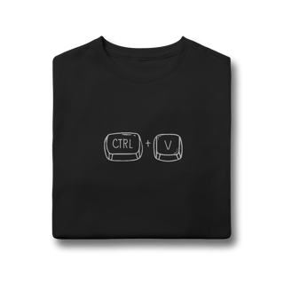 Nome do produto Camiseta infanto juvenil Ctrl V Preta