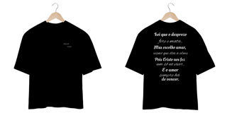 Nome do produto Camiseta black com frase