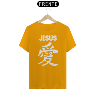 Nome do produto CAMISA JESUS AMOR EM JAPONES BRANCA ( varias cores )