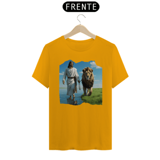 Nome do produto CAMISA QUALITY JESUS CAMINHANDO NA AGUA COM LEÃO