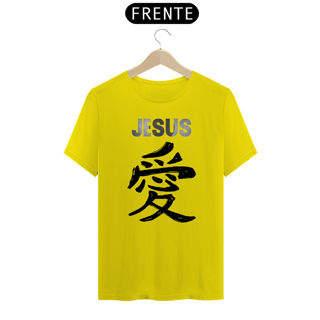 Nome do produto CAMISA JESUS AMOR EM JAPONES PRETA ( varias cores )