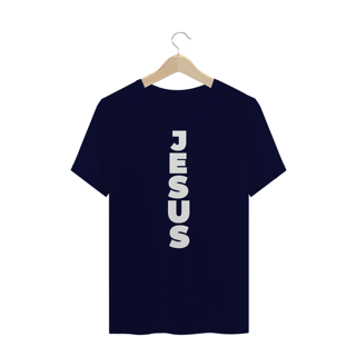 Nome do produto CAMISA PLUS SIZE JESUS NA VERTICAL BRANCA ( varias cores )