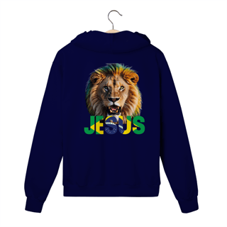 Nome do produto MOLETOM PRIME COM ZIPPER LEÃO JESUS BRASIL ( varias cores )