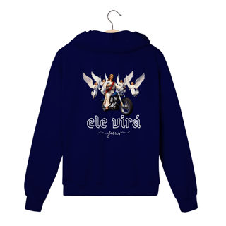 Nome do produto MOLETOM PRIME COM ZIPPER JESUS NA MOTO ELE VIRÁ 02 ( vaarias cores )