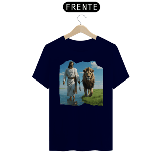 Nome do produto CAMISA QUALITY JESUS CAMINHANDO NA AGUA COM LEÃO