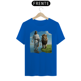Nome do produto CAMISA QUALITY JESUS CAMINHANDO NA AGUA COM LEÃO