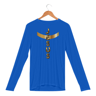 Nome do produto CAMISA MANGA LONGA SPORT DRY UV DOURADA JESUS EM CRUZ ( varias cores )