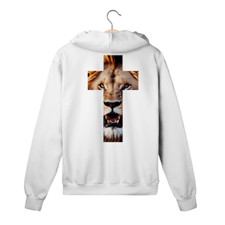 Nome do produto Moletom Com Zipper Leão Em Forma De Cruz ( COSTAS - varias cores )