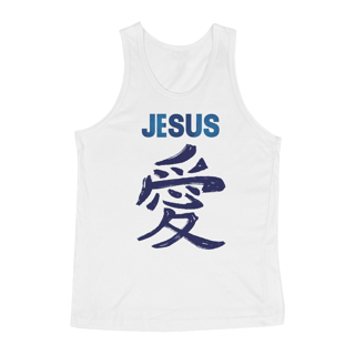 Nome do produto REGATA JESUS EM JAPONES AZUL ( varias cores )