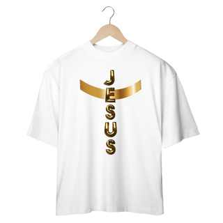 Nome do produto CAMISA OVERSIZED DOURADA JESUS EM CRUZ ( varias cores )