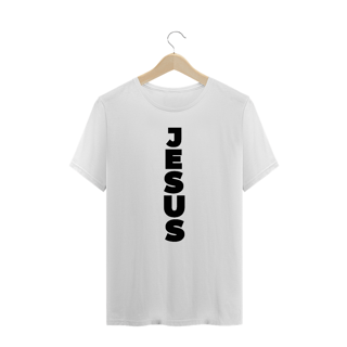 Nome do produto CAMISA PLUS SIZE JESUS NA VERTICAL PRETA ( varias cores )