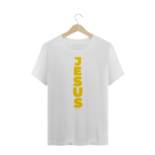Nome do produto CAMISA PLUS SIZE JESUS NA VERTICAL AMARELA ( varias cores )