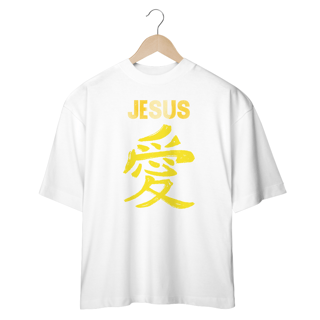 Nome do produto OVER SIZE JESUS AMOR EM JAPONES AMARELA ( varias cores )