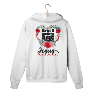 Nome do produto MOLETOM COM ZIPPER JESUS REI DOS REIS ( varias cores )