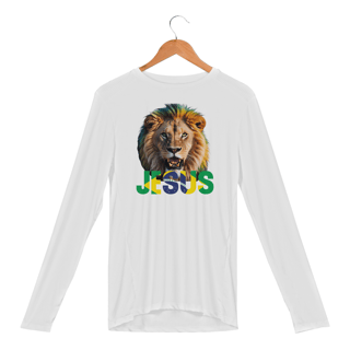 Nome do produto CAMISA MANGA LONGA SPORT DRY UV LEÃO JESUS BRASIL  (  varias cores )