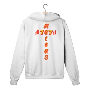 Nome do produto MOLETOM PRIME COM ZIPPER MATEUS 7.7 ESTAMPA LARANJA ( varias cores )