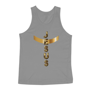Nome do produto REGATA MASCULINA DOURADA JESUS EM CRUZ ( varias cores )