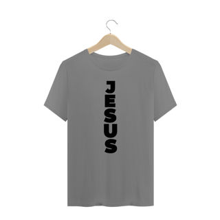 Nome do produto CAMISA PLUS SIZE JESUS NA VERTICAL PRETA ( varias cores )