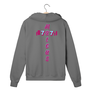Nome do produto MOLETOM PRIME COM ZIPPER MATEUS 7.7 ESTAMPA ROXO ( varias cores )