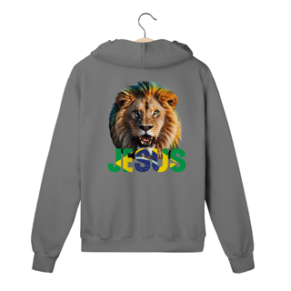 Nome do produto MOLETOM PRIME COM ZIPPER LEÃO JESUS BRASIL ( varias cores )