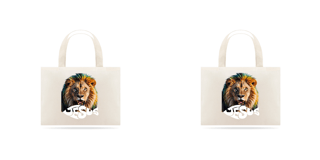 Nome do produto ECO BAG LEÂO COM JESUS ESCRITO
