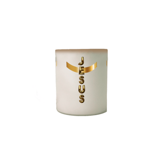 Nome do produto CANECA MAGICA DOURADA JESUS EM CRUZ