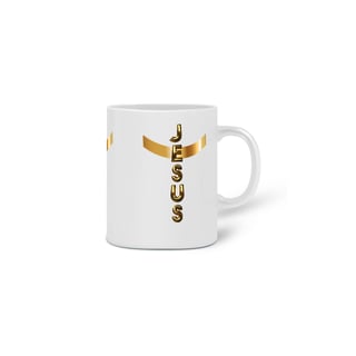 Nome do produto CANECA DOURADA JESUS EM CRUZ