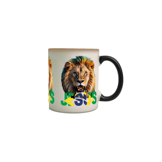 Nome do produto CANECA MAGICA LEÃO JESUS BRASIL