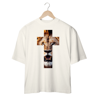 Nome do produto Camisa Oversized Leão Em Forma de Cruz ( varias cores )