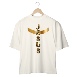Nome do produto CAMISA OVERSIZED DOURADA JESUS EM CRUZ ( varias cores )