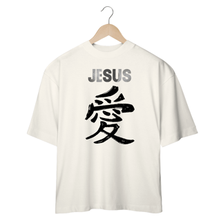 Nome do produto OVER SIZE JESUS AMOR EM JAPONES PRETA ( varias cores )