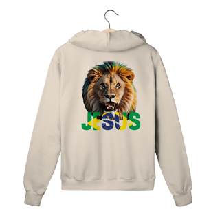 Nome do produto MOLETOM PRIME COM ZIPPER LEÃO JESUS BRASIL ( varias cores )