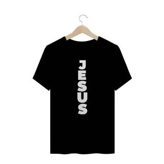 Nome do produto CAMISA PLUS SIZE JESUS NA VERTICAL BRANCA ( varias cores )