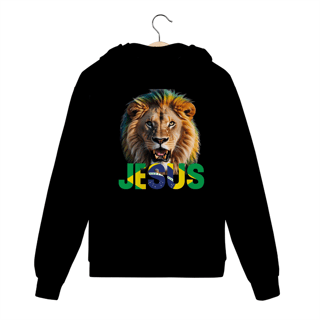 Nome do produto MOLETOM PRIME COM ZIPPER LEÃO JESUS BRASIL ( varias cores )