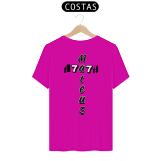 Nome do produto CAMISA QUALITY MATEUS 7.7 CRUZ PRETA ( COSTAS - varias cores )