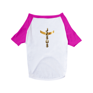 Nome do produto CAMISA PET DOG DOURADA JESUS EM CRUZ ( varias cores )