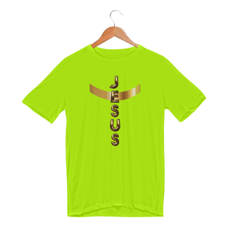 Nome do produto CAMISA SPORT DRY UV DOURADA JESUS EM CRUZ ( varias cores )