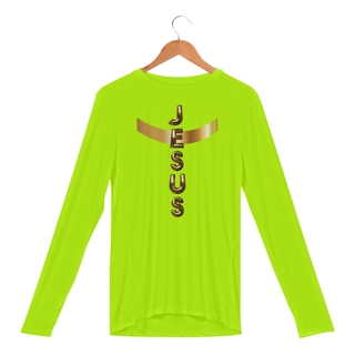Nome do produto CAMISA MANGA LONGA SPORT DRY UV DOURADA JESUS EM CRUZ ( varias cores )