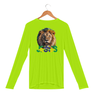 Nome do produto CAMISA MANGA LONGA SPORT DRY UV LEÃO JESUS BRASIL  (  varias cores )