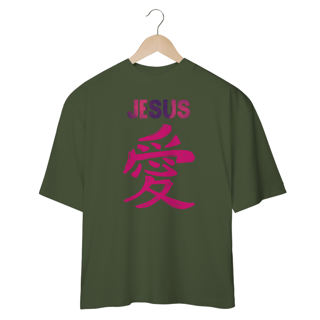 Nome do produto OVER SIZE JESUS AMOR EM JAPONES ROSA ( varias cores )