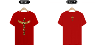 Nome do produto CAMISA QUALITY DOURADA JESUS EM CRUZ ( FRENTE e COSTAS -varias cores ) 