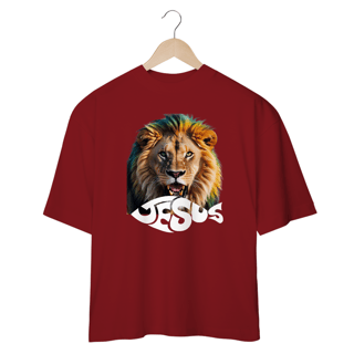 Nome do produto Camisa Oversized Leão Com Jesus Escrito ( varias core )