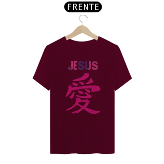 Nome do produto CAMISA JESUS AMOR EM JAPONES ROSA ( varias cores )