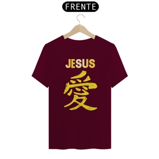 Nome do produto CAMISA JESUS AMOR EM JAPONES AMARELA ( varias cores )